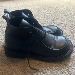 Women's Ankle Boots Oxford Shoes Wide Toe Box Lace up Genuine Leather Handmade